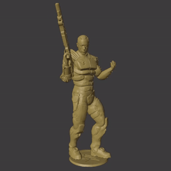 Zaeed.gif Fichier STL Mass Effect Zaeed Massani Statue・Design pour imprimante 3D à télécharger, Tronic3100
