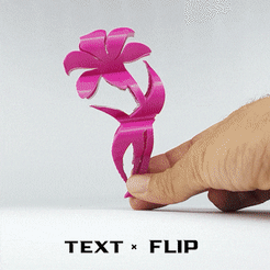 ezgif.com-gif-maker-2.gif Fichier STL Text Flip - Lily・Modèle à imprimer en 3D à télécharger, master__printer