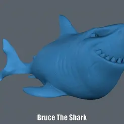Bruce The Shark.gif Fichier STL Bruce le Requin (Impression facile sans support)・Design à télécharger et à imprimer en 3D