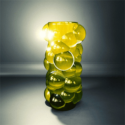 vase360.gif STL file Bubbles Vase・3D printable model to download