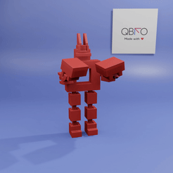 ezgif.com-gif-maker-3.gif Archivo STL Flexi boxer robot・Plan imprimible en 3D para descargar, QBKO3D