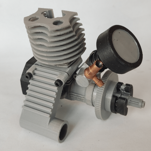 🚗 RC gasoline engine model・ STL File for ・Cults