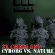 Chess-mega-Set.gif 2x Chess Set Cyborgs vs. Nature
