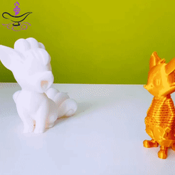 Hulikisskiss.gif STL file STRETCHABLE Fox・3D printable model to download, Aladdinmagicstudio
