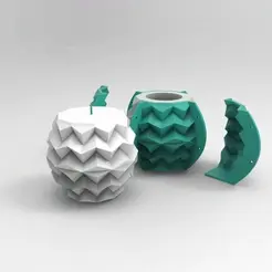untitled.1839.gif STL file ORIGAMI MOLD FACETATED CEMENT MOULD POLYPLANTER VASE candel・3D printable model to download