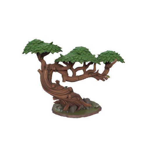 a1098.mp4 Dragonnier stylisé à profil bas | Terrain ancien tortueux