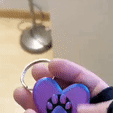ezgif.com-video-to-gif-7.gif STL file Pawprint Heart Fidget Spinner, print in place, keychain,・Model to download and 3D print