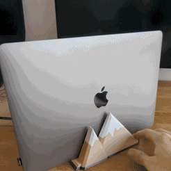 laptop-stand.gif STL-Datei Vertikaler Laptop/Tablet-Ständer - Snowy Alps・3D-Druck-Idee zum Herunterladen