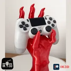 ezgif.com-optimize.gif STL file DEMON HAND CONTROLLER HOLDER - NO SUPPORTS・3D printable model to download