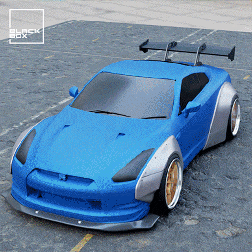 0.gif 3D file Widebody Set for GTR R35 Diecast models and RC・3D printable model to download, BlackBox