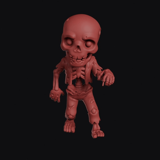 Shambling Skeleton In Tattered Rags