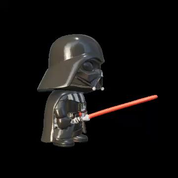 Darth-Vader-1.mp4 Mini Hero Darth Vader Style Figure 3D Printable STL FBX OBJ GLB 3D print model