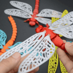 3.gif Download STL file Flexi dragonfly • 3D print template, Hom_3D_lab