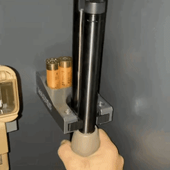 shotgun-holder-long.gif STL file STORAGE UNIT MAGNETIC MOUNT FOR SHOTGUNS WITH OPTICS・Model to download and 3D print