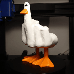 Media_230723_211046.gif STL file Duck You Figure・3D print design to download