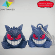 ezgif-5-8ff8b33fb9.gif Gengar Crocheted Style 3D Printable Model  Print in Place, No Supports