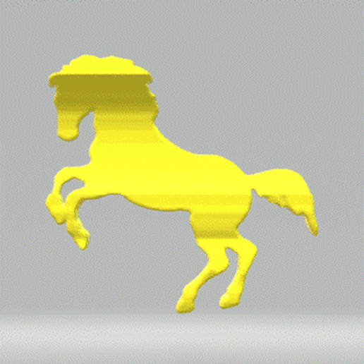 flip horse fish 3D model