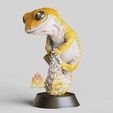 Cute-Baby-Leopard-Gecko.gif Fichier STL Mignon bébé gecko léopard - VRML Color 3d print & STL inclus ! -Lézard・Objet imprimable en 3D à télécharger