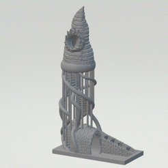 Burning-Tower-gif.gif STL file The Burning Tower (15.5 inches Tall)・3D printer design to download, XiantenDesigns
