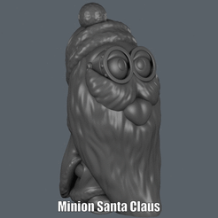 Minion Santa Claus.gif Файл STL Миньон Дед Мороз (легкая печать без поддержки)・3D-печать дизайна для загрузки