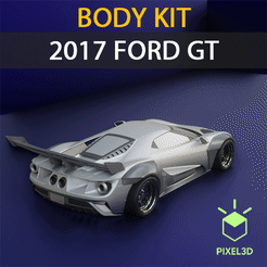 Sem-Título-1.gif Télécharger fichier STL FORD GT (2017) KIT CARROSSERIE - 30dec21-01 • Modèle pour impression 3D, Pixel3D
