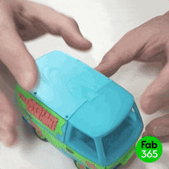 Scooby_Doo_01.gif 3D file Foldable Mystery machine - Scooby Doo・Design to download and 3D print