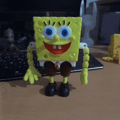 Sponge-Bob.gif Fichier STL Bob l'éponge articulé・Modèle à imprimer en 3D à télécharger, MrSam_Bhr