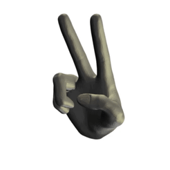 ScreenRecorderProject1.gif Free STL file Hook for clothes - Sign Victory・3D print model to download