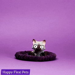 kuzya-main.gif STL file Kuzya the flexible toy cat・3D printing template to download, HappyFlexiPets