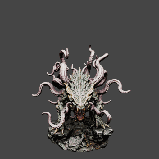 Gigantic Tentacled Beast Monster Miniature