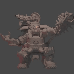 TURN.gif ORK WARBOSS IN MEGA ARMOR by YGRECK