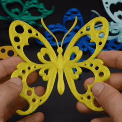1.gif Download STL file Butterfly with clip v2 • 3D printing model, Hom_3D_lab