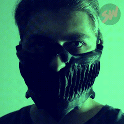 N9-440.gif STL file BLEACH GRIMMJOW (SEXTA 6TH ESPADA) ARTICULATED MASK・Model to download and 3D print