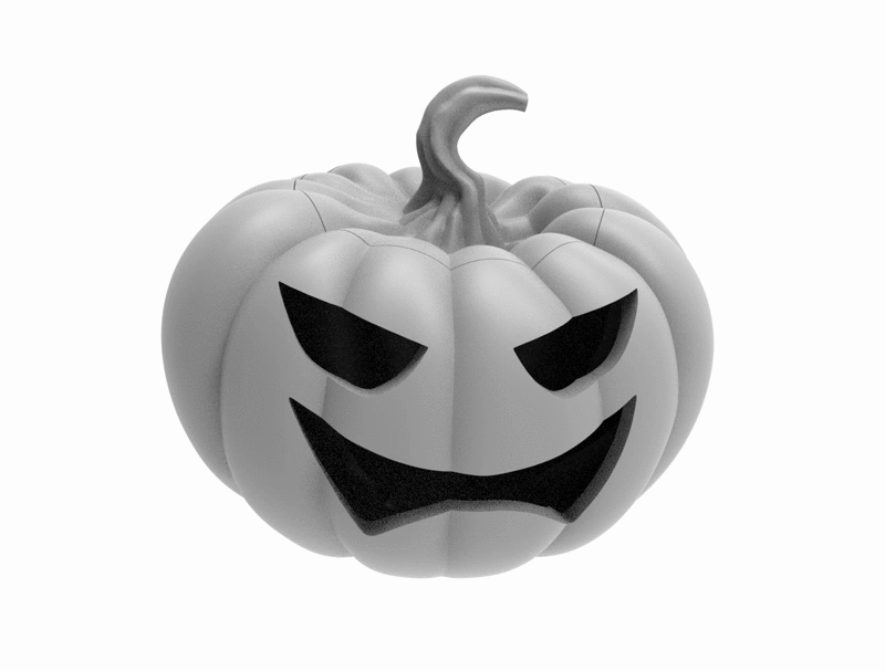 Dave-Pumpkin-Grey-Gif.gif STL-Datei Halloween-Kürbis-Kollektion herunterladen • Design für den 3D-Druck, MStarZ