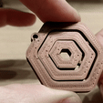 hexafonal.gif Hexagonal spinner key ring