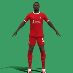 Video_2023-09-28_233425.gif Fichier 3D 3D Rigged Ibrahima Konate Liverpool 2024・Design pour imprimante 3D à télécharger