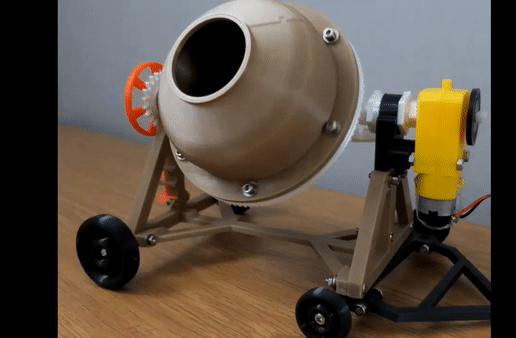 ezgif.com-video-to-gif.gif concrete mixer 3D printed