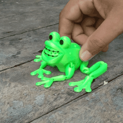 20210213_114237.gif STL file flexi print happy frog・3D printer design to download, TRex