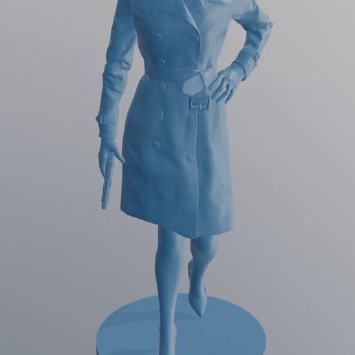AdaWong-4.mp4 Ada Wong – Residual Evil 2 with Base Options | STL 3D Print Model