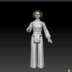 Leia.gif 3D file Star Wars .stl Princes leia .3D action figure .OBJ Kenner・Model to download and 3D print