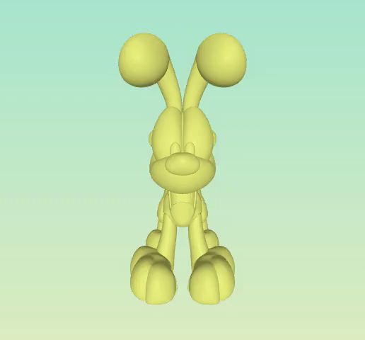 ImageToStl.com_odie-garfield.stl.mp4 Garfield Set x3