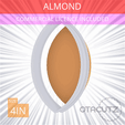 Almond~4in.gif Almond Cookie Cutter 4in / 10.2cm