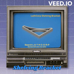 LathCorp-Shelf-Bracket-Infomercial-GIF.gif Archivo 3D Soporte de estantería・Design para impresora 3D para descargar
