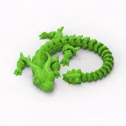 DRAGON-004-GIF.gif STL file ARTICULATED DRAGON 004・3D printing model to download