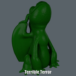Terrible Terror.gif STL-Datei Schrecklicher Terror (Einfacher Druck keine Unterstützung) kostenlos herunterladen • Modell zum 3D-Drucken, Alsamen