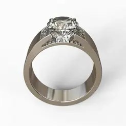 Engagement Ring_1.gif Archivo STL gratuito Anillo de compromiso・Design para impresora 3D para descargar