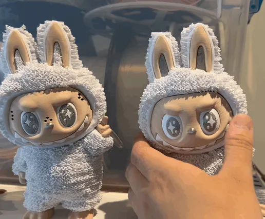 💇 Labubu Zimomo with Hair - Angel in Clouds・ 3MF File for 3D