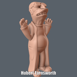 Hubert Farnsworth.gif STL file Hubert Farnsworth (Easy print no support)・Template to download and 3D print