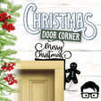033a.gif 🎅 Christmas door corner (santa, decoration, decorative, home, wall decoration, winter) - by AM-MEDIA