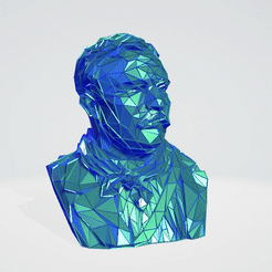 ted-roosevelt-copy.gif Archivo STL Busto de Theodore Roosevelt Malla de alambre VORONOI・Modelo para descargar y imprimir en 3D, Edgars